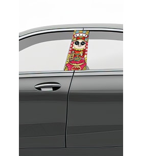 Araç Kapı Direk Kaplama Folyosu Desenli (Sağ Sol Takım) (2 Adet) - 22x50 Cm (Çok Renkli)