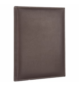 Deri Defter Günlük Journal Ajanda Tarihli Çizgili 168 Yaprak Rainbow Vegan 17X24 cm (KAHVE)