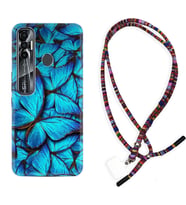 Tecno Spark 6 6 Go 8C 8 Pro 7 7 Pro Kılıf Boyun Asklı Rasta Silikon Owl 1351