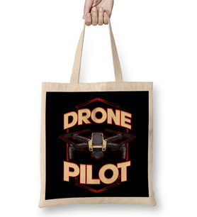Cute Drone Pilot Funny Drone Obsessed Flying Bez Çanta Uzun Saplı