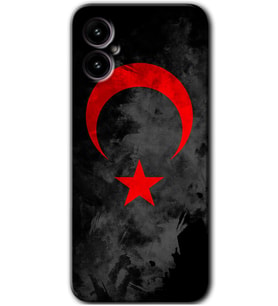 Omix X3 Kılıf HD Desen Baskılı Arka Kapak - Black Ayyıldız