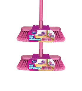 Eğik Sapli Yer Süpürgesi İkili Paket