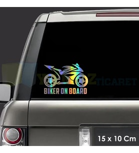 Motosiklet Araba Hologram Oto Motosiklet Renkli Sticker Yapıştırma Etiket Çıkartma 15 x 10 cm