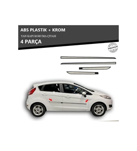 FORD FİESTA 2009 ÜZERİ YAN KAPI KORUMA ÇITASI PLASTİK + KROM