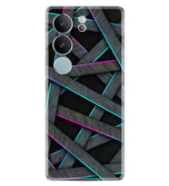 Vivo V29 Kılıf Silikon Desen Özel Seri Gri Zigzag 1706