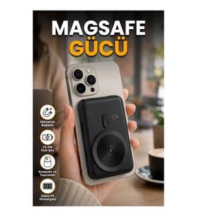 MagSafe Uyumlu Kablosuz Powerbank Hızlı Şarj Destekli Taşınabilir Şarj Cihazı