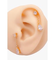 Lexroo Taşlı Damla Taşlı Sallantılı Tragus Helix Piercing (1adet)