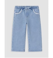 LCW Kids İndigo Wideleg Kız Çocuk Jean Pantolon
