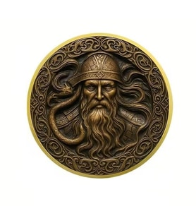 Odin ve YGG Drasil Hayat Ağacı Viking Nordik Coin Koleksiyon Metal Şans Para CP098