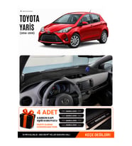 TOYOTA YARİS (2014-2019) Uyumlu Torpido Örtüsü Torpido Kılıfı - Siyah