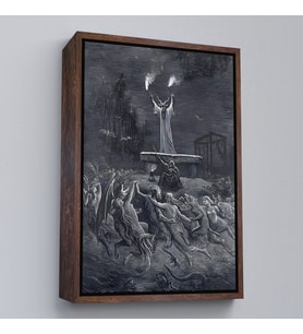 Çerçeveli Şabat Dansı Duvar Tablosu, Gustave Dore (Beyaz)