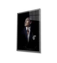 Atatürk Cam Tablo 4mm Dayanıklı Temperli Cam, Atatürk Glass Wall Art (Çok Renkli)