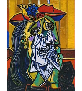 Picasso Ağlayan Kadın Sayılarla Boyama Seti 40x50 cm (Tuvale Gerili)