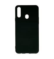 Samsung Galaxy A20S Kılıf Nano içi Kadife Silikon - Siyah