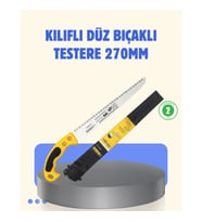 Mey İthalat® Kılıflı Budama Bahçe Testeresi 270 mm Düz Bıçaklı