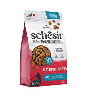 Schesir Monoprotein Balıklı Kısırlaştırılmış Yetişkin Kedi Maması 1,5 Kg