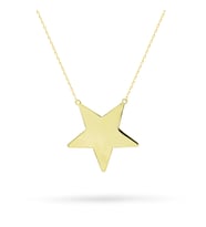 925 Ayar Gümüş Yıldız Kolye (Gold)
