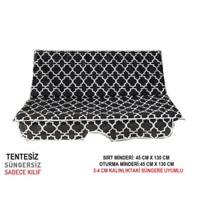 Süngersiz(TENTESİZ)Salıncak Minder Seti (2 KİŞİLİK) Kılıf-KARAÇATI