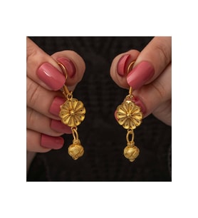 ?Gümüş Gold Sallantılı Trabzon Kazaz Kadın Küpe CSR2185610