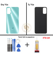 Reeder Vida Seti + Yapıştırıcı S19 Max Pro S Turkuaz Yapıştırıcı B-7000 Yapıştırıcı Vida Seti Arka Kapak Arka Cam Batarya Kapağı Lazer Kesim Kapak Pil Kapağı Back Cover