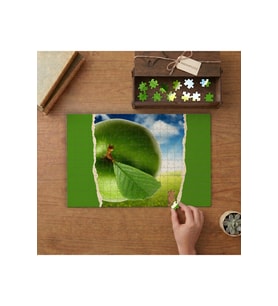 Yeşi Elma Tasarımı 240 parça Ahşap Puzzle Ahşap Kutuda MP00414
