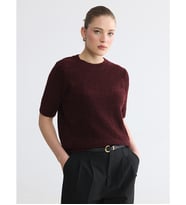 LCW Comfort Bordo Bisiklet Yaka Kadın Triko Kazak