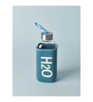 H2O Kare Kılıflı Pastel Renk Cam Matara 530 ML