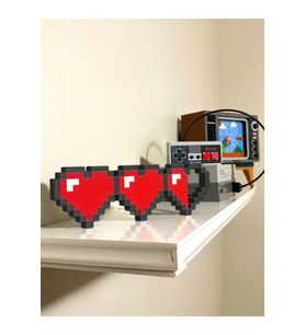 Minecraft Kalp Süs Biblo Duvar ve Masaüstü Süsü