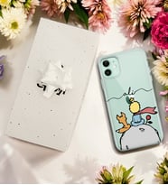 Küçük Prens Tasarımlı Kişiye Özel Şeffaf Telefon Kılıfı (Tüm Telefon Modelleri Mevcuttur.) - Hediye Kutulu