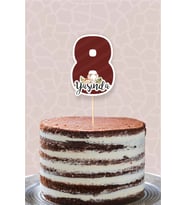 Safari Pastel 8 Yaşında (sekiz) Pasta Süsü *Kalın Kağıt