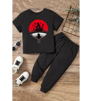 Çocuk Itachi Uchiha Alt - Üst Eşofman Takımı (Siyah)