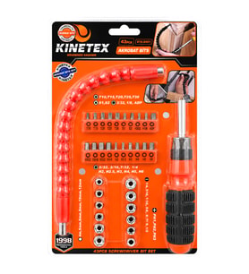 43PCS SİLİKON SAP AKROBAT UZATMALI TORNAVİDA BİTS SETİ MANYETİK UÇ TUTUCU KTX-3451 (5680)