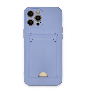 Apple İphone 12 Pro Max Kılıf Kelvin Kartvizitli Silikon - Lila