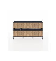 Arges Konsol 8 Raflı 8 Kapaklı 176x30x99 Antrasit-Çam/Antrasit
