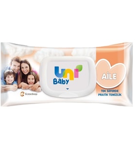 Uni Baby Islak Havlu Aile Kapaklı 90 Lı