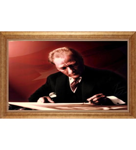 ALTIN ÇERÇEVELİ PASPARTULU TABLO CR1066