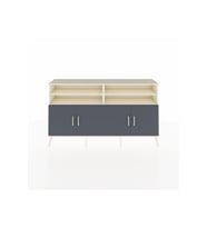 Arges Konsol 6 Raflı 4 Kapaklı 176x30x99 Aytaşı-Antrasit/Çam