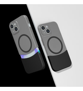 Apple iPhone 14 Uyumlu Kılıf M-Safe Şarj Özellikli Mıknatıslı Zore Duble Kapak (Siyah)