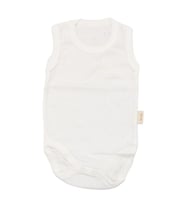 Unisex Ekru Jakarlı Askılı Çıtçıtlı Body Zıbın