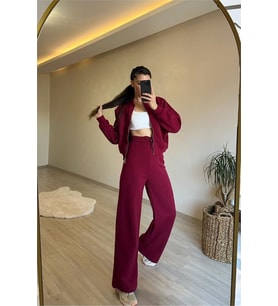 Kadın sweat eşofman ikili oversize takım DPNM018