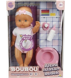 28 CM Sunman Boubou Altını Islatan Sesli Bebek 9466 (Pembe)