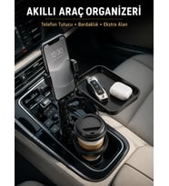 Araç Konsolu İçin Telefon Tutuculu Bardaklık Düzenleyici