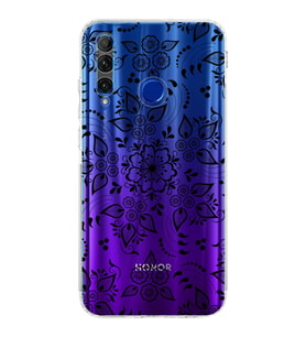Huawei Honor 20 Lite  Kamera korumalı Kapak Nostalji Desen Tasarımlı  Şeffaf Kılıf