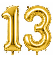 13 Rakam Folyo Balon Altın Rengi (100 cm)