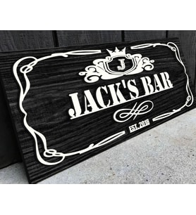 BK Gift Kişiye Özel Kabartma Tasarım Siyah(Ebony) Ahşap Bar Tabelası, Home Bar Tabela, Rustik Ev Dekorasyonu, Duvar Dekoru-7