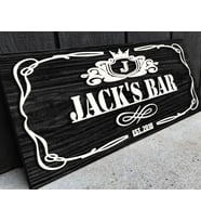 BK Gift Kişiye Özel Kabartma Tasarım Siyah(Ebony) Ahşap Bar Tabelası, Home Bar Tabela, Rustik Ev Dekorasyonu, Duvar Dekoru-7