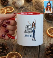 Kişiye Özel Karikatürlü Cute But Aquarius Kova Burcu Kupa Bardak Doğum Günü Hediyesi