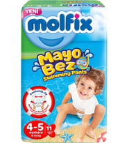 Molfix Swimming Pants (Mayo Bez) Beden:4-5 (9-15Kg) 11 Adet Tekli Paket