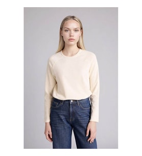 Defacto Regular Fıt Taş Kadın Uzun Kollu T-shirt G8523AX/ER42