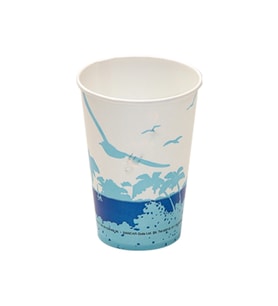 Karton Bardak  12 Oz Hawai Desenli (50 Adet)